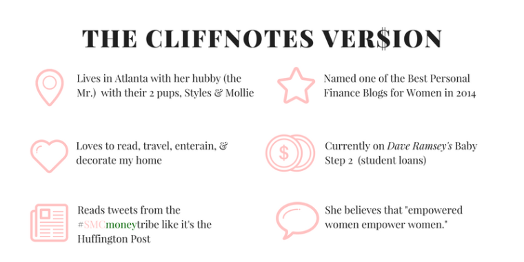 About Me Page, Blogger Inspiration from top Atlanta blogger, Danielle YB Vason of She Makes Cents