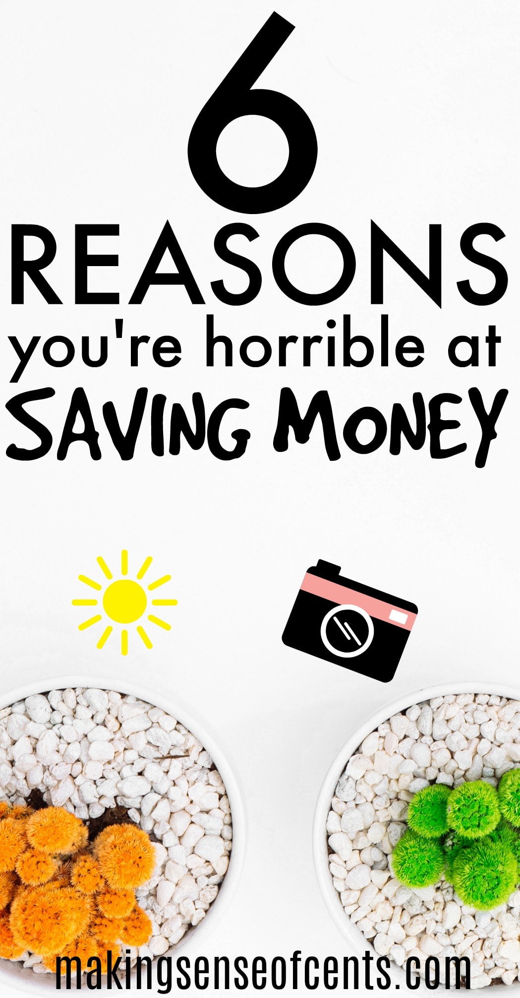 Check out the 6 reasons you're horrible at saving money. This is a great list!