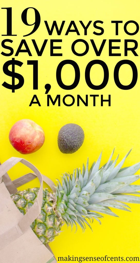 How much money are you saving each month? Check out this blog post that will help you find SO MANY ways to save over $1,000 a month!