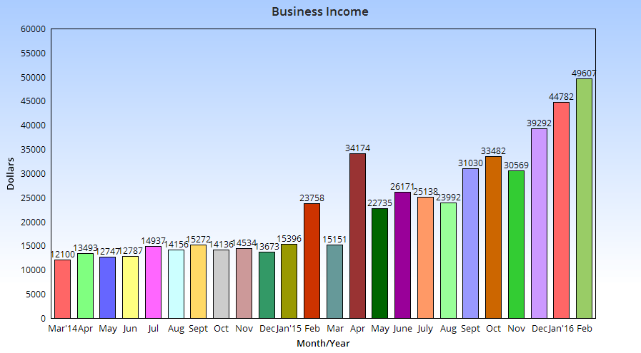 Annual income chart - February 2016