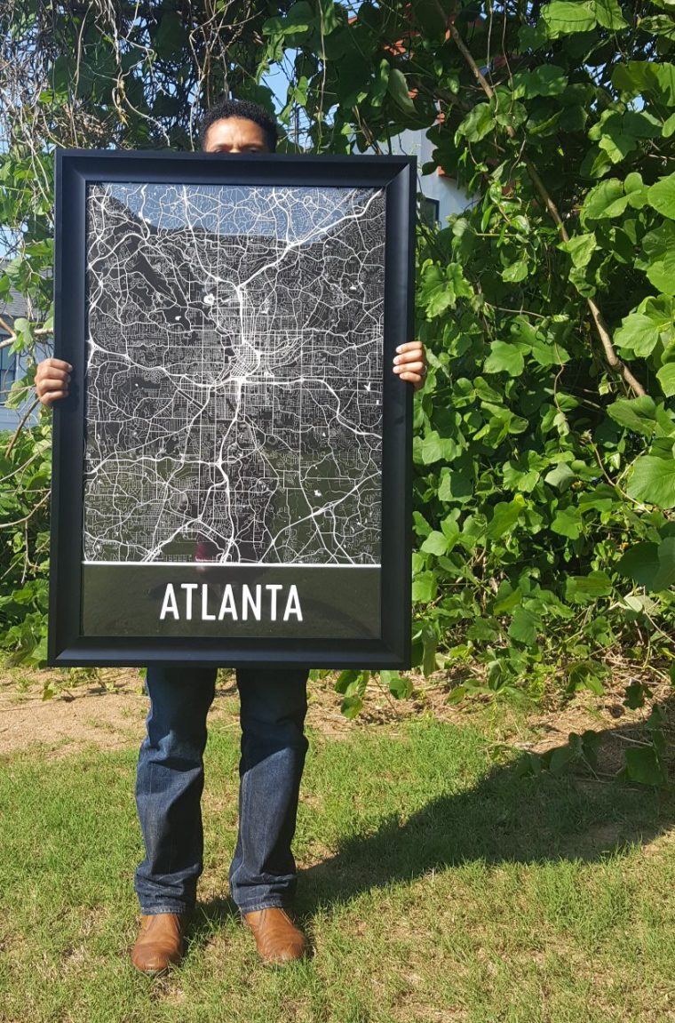 She Makes Cents- Modern Atlanta City Map Print