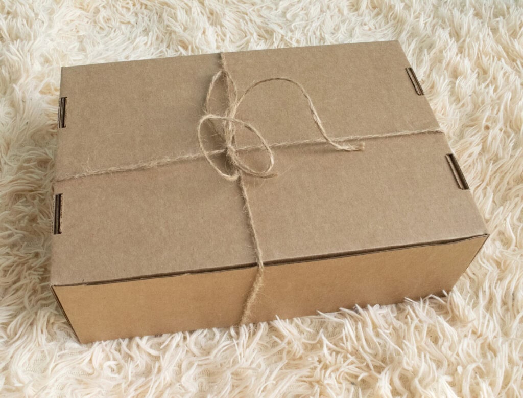 picture of brown box for article how to make $15,000 a month with a monthly subscription box