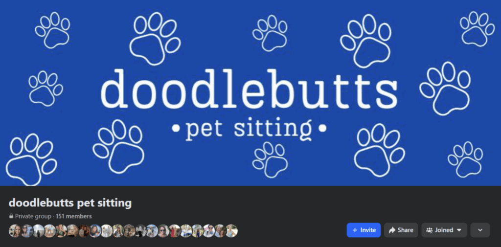 We created a private Facebook group for all the dog parents.